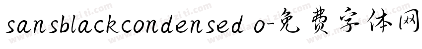 sansblackcondensed o字体转换